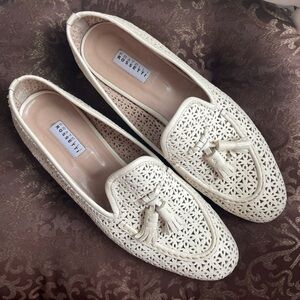 Fratelli Rossetti Cream Lace Leather Brera Loafers